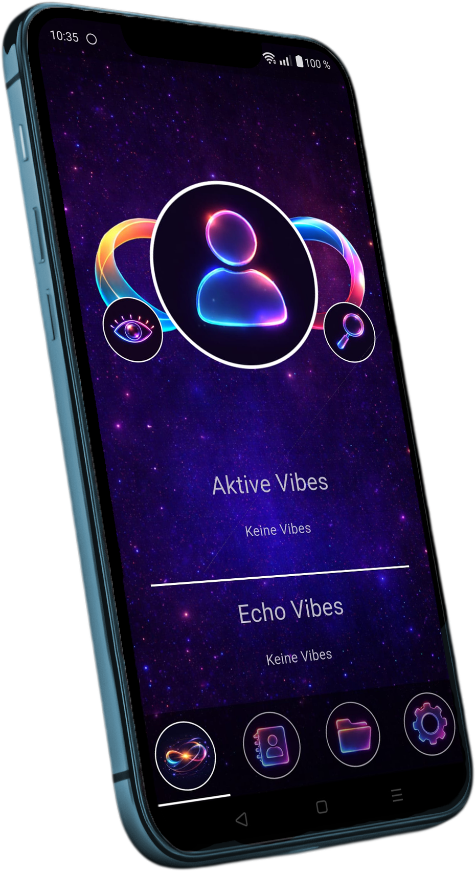 Smartphone with a screen of the app